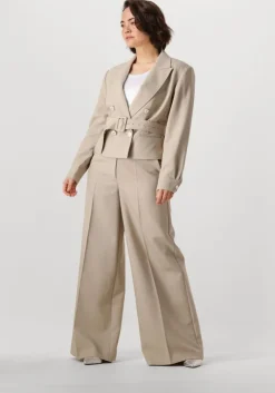 beige aaiko wijde broek nore buttons r pes 345