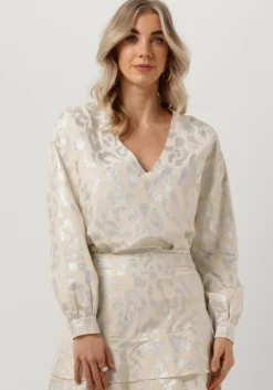 ALIX THE LABEL blouses ladies woven lurex animal blouse>DAMES Co-Ord Sets|Blouses