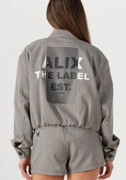 beige alix the label jack ladies woven cropped boucle jacket