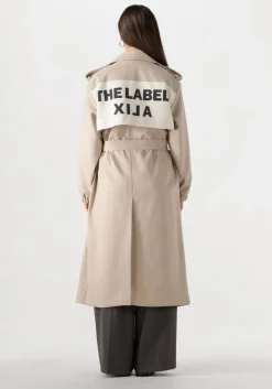 beige alix the label trenchcoats ladies woven trenchcoat