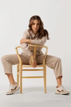 beige another label jumpsuit ashlyn jumpsuit l/s