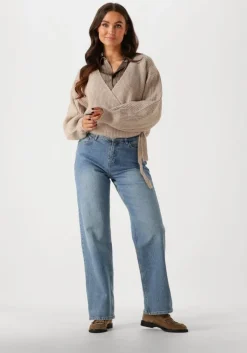 beige another label vest abby knitted cardigan