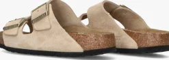 beige birkenstock slippers arizona dames