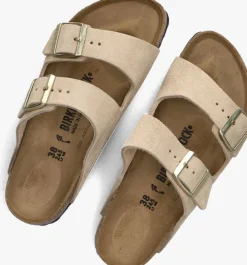 beige birkenstock slippers arizona dames