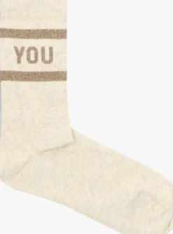 beige by-bar sokken lucky sparkle navy socks