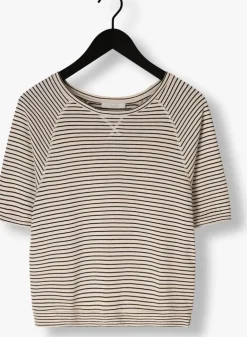 beige by-bar t-shirt neva small stripe top