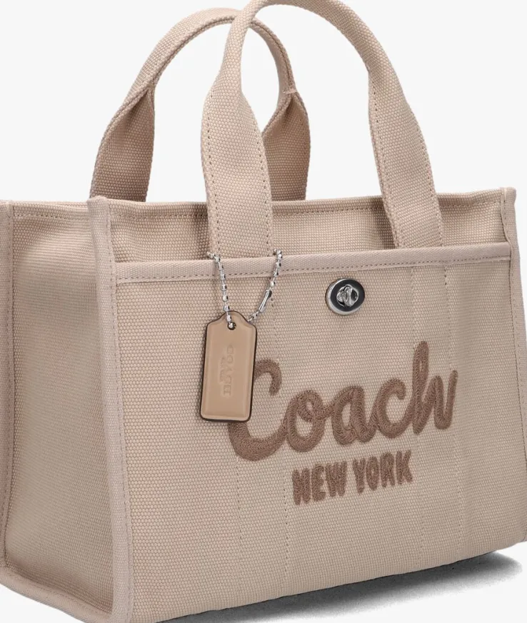 beige coach handtas cargo tote small