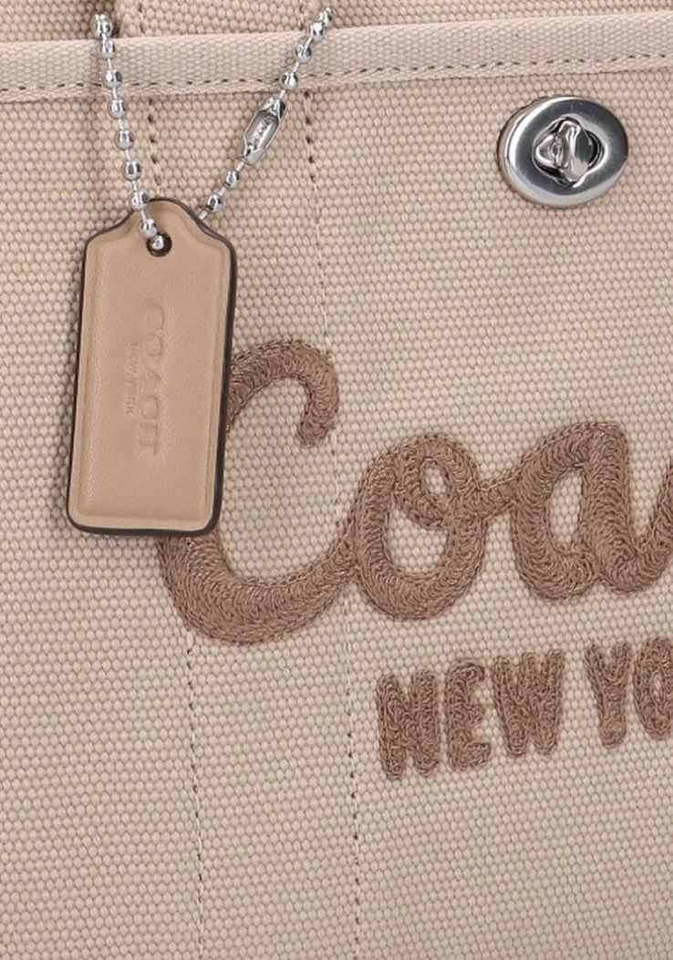 beige coach handtas cargo tote small