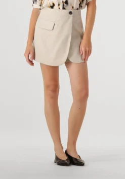 beige co'couture korte broek lisacc linen wrap skort