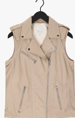 beige goosecraft gilet athena jacket