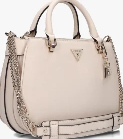 beige guess schoudertas fedora shoulder satchel