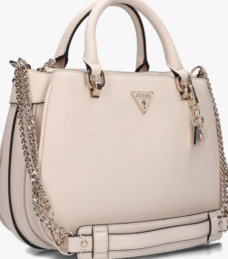 beige guess schoudertas fedora shoulder satchel