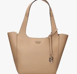 beige guess schoudertas helina tote
