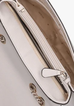 beige guess schoudertas silvye convertible xbody flap