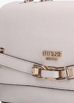 beige guess schoudertas silvye convertible xbody flap