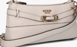 beige guess schoudertas silvye shoulder bag