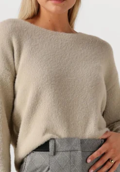beige jansen amsterdam truien/vesten caily trui p 150 round neckline