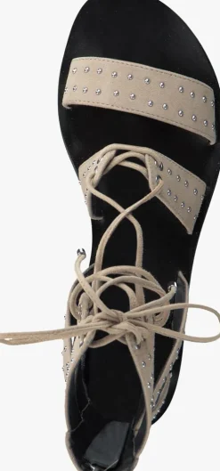 beige kendall & kylie platte sandalen fabia