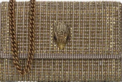 beige kurt geiger london schoudertas kensington chain wallet