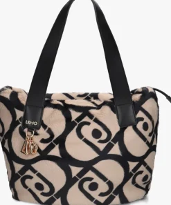 beige liu jo schoudertas verry shopping bag