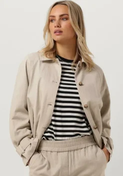 beige modström jack parkmd short jacket