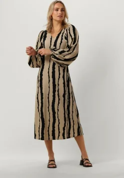 MODSTRÖM modström midi jurk harlandmd print dress>DAMES Jurken