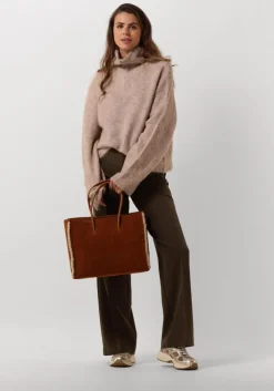 beige modström trui kanemd zip t-neck