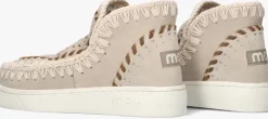 beige mou hoge sneakers eskimo sneaker