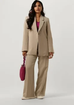 beige msch copenhagen blazer mschbarbine slit blazer