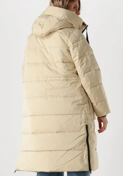 beige msch copenhagen gewatteerde jas mschpavinaria zip jacket