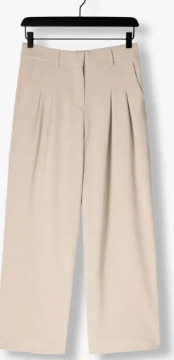 beige msch copenhagen pantalon mschmirabelle michelle hw pleat pants