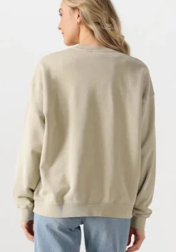 beige my essential wardrobe trui diegomw logo emb. sweat