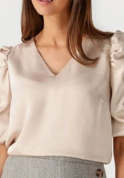 beige neo noir blouses elba heavy sateen blouse