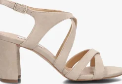 beige notre-v sandalen met hak 22552