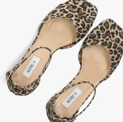 beige notre-v sandalen met hak 46654