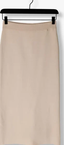 beige object midirok objreynard hw knit skirt