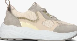 beige omoda lage sneakers triangle