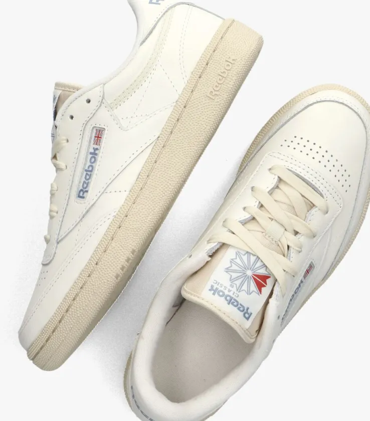 beige reebok lage sneakers club c 85 woman