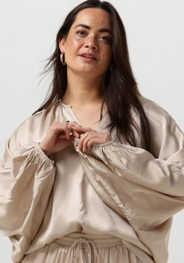 RESORT FINEST blouses satin balloon blouse>DAMES Blouses