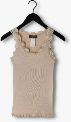 beige rosemunde top silk top w/ lace