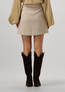 beige ruby tuesday minirok marji short woolen skirt