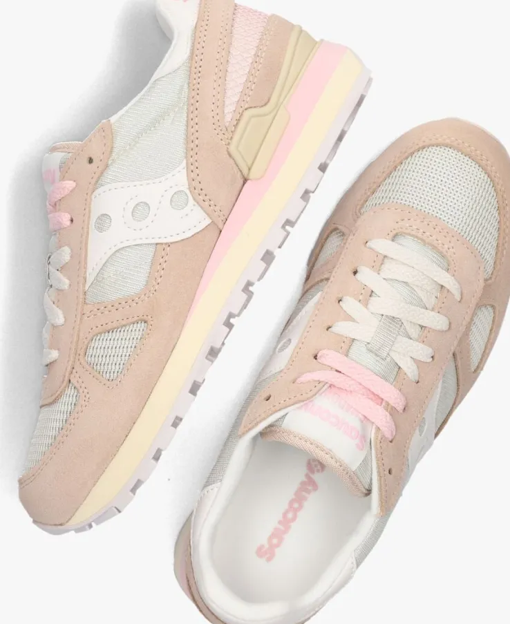 beige saucony lage sneakers shadow original