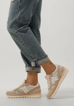 beige saucony lage sneakers shadow original