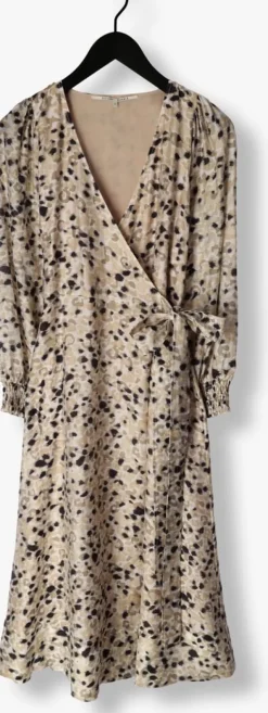 SECOND FEMALE midi jurk gaura wrap dress><noscript><img width=