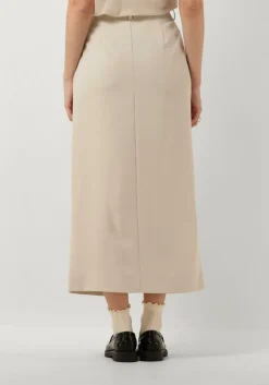 beige second female midirok fique new skirt