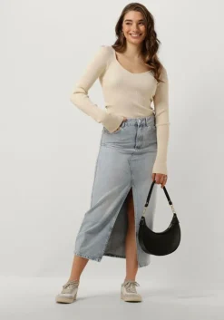 beige second female trui solia knit v-neck