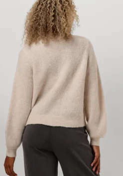 beige selected femme vest slfsia ras ls knit pocket