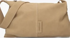 beige shabbies schoudertas cas suede bag