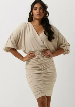 beige silvian heach mini jurk cvp23150ve