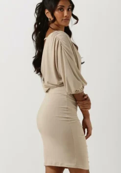 beige silvian heach mini jurk cvp23150ve